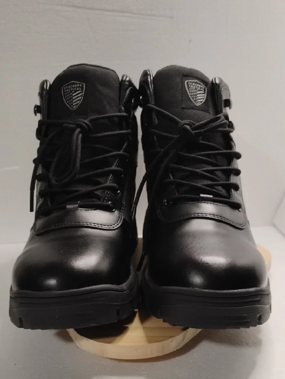 Skechers Black Men's Tactical Lace-Up Boots